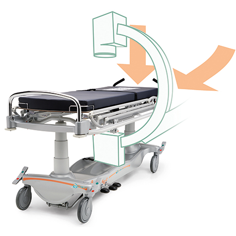 Mattress platform allows full length x-rays
